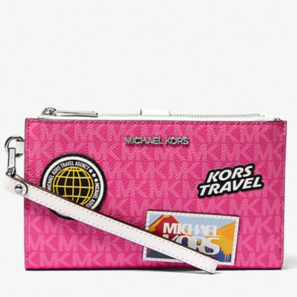 Michael Kors Jet Set Travel Lg Embellished Signature Logo Wristlet
Dragonfruit - Picture 2 of 16